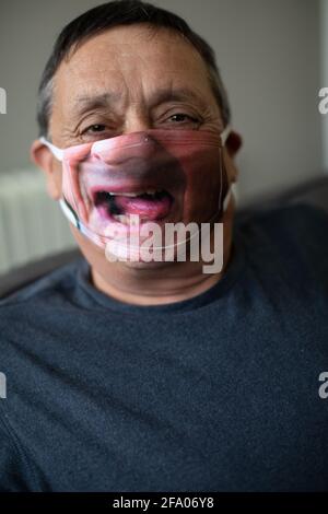 Neuheit Maske tragen , Covid 19 Stockfoto