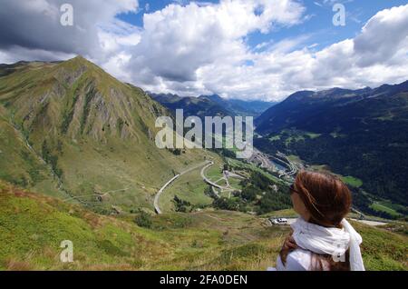Panoramablick auf die italienischen alpen Stockfoto