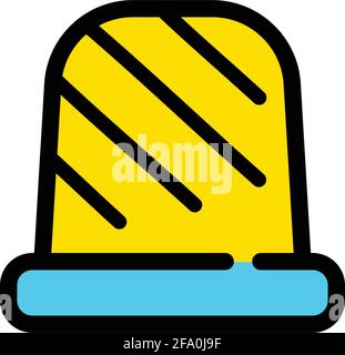 Nähzeug-Ikone in schlichtem Stil. Vektorfarbelement aus bearbeitbarem Nähekonzept isolierte Kontur auf weißem Hintergrund Stock Vektor