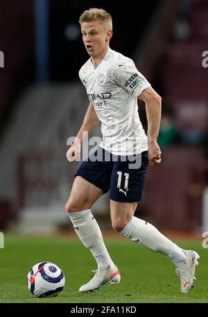 Birmingham, England, 21. April 2021. Oleksandr Zinchenko von Manchester City während des Spiels der Premier League in Villa Park, Birmingham. Bildnachweis sollte lauten: Darren Staples / Sportimage Stockfoto