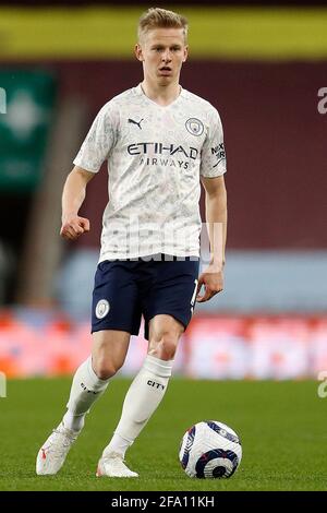 Birmingham, England, 21. April 2021. Oleksandr Zinchenko von Manchester City während des Spiels der Premier League in Villa Park, Birmingham. Bildnachweis sollte lauten: Darren Staples / Sportimage Stockfoto