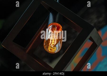 LED-Leuchten für den Innenbereich und Lampenfassung. Stockfoto