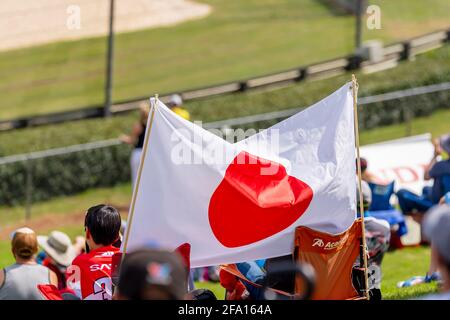 Birmingham, Alabama, USA. April 2021. Fans beobachten ihre Lieblingspiloten, während der Barber Motorsports Park Gastgeber des Honda Indy Grand Prix of Alabama in Birmingham, Alabama, ist. Quelle: Walter G Arce SR Grindstone Medi/ASP/ZUMA Wire/Alamy Live News Stockfoto