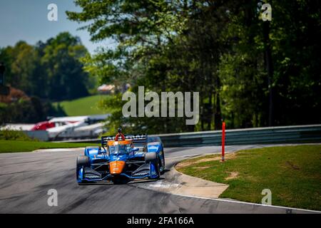 Birmingham, Alabama, USA. April 2021. FELIX Rosenqvist (7) aus Varnamo, Schweden, übt für den Honda Indy Grand Prix von Alabama im Barber Motorsports Park in Birmingham, Alabama. Kredit: Eddie Hurskin Grindstone Media G/ASP/ZUMA Wire/Alamy Live Nachrichten Stockfoto