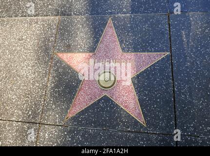 Hollywood, Kalifornien, USA 17. April 2021 EIN allgemeiner Blick auf die Atmosphäre des Musikers Jimi Hendrix Star auf dem Hollywood Walk of Fame am 17. April 2021 in Hollywood, Kalifornien, USA. Foto von Barry King/Alamy Stockfoto Stockfoto