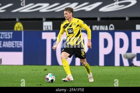v. l. Lukasz Piszczek (Borussia Dortmund) Fussball, Herren, Saison 2020/2021, 1. Bundesliga (30. Spieltag), Borussia Dortmund - 1. FC Union Berlin, 2 Stockfoto