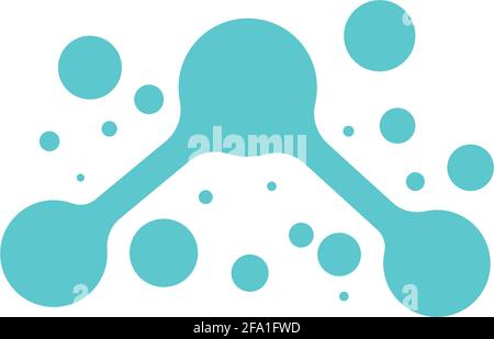 Molekül Symbol logo template Vector Illustration Design Stock Vektor