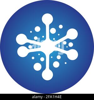 Molekül Symbol logo template Vector Illustration Design Stock Vektor