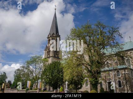 Aachen Eilendorf-St. Severin ist eine katholische Kirche in Aachen-Eilendorf. Stockfoto