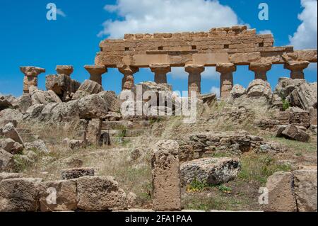 Archäologischer Park von Selinunte in Sizilien Stockfoto
