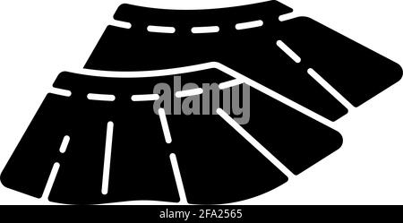 Überschuhe mit schwarzem Glyphen-Symbol Stock Vektor