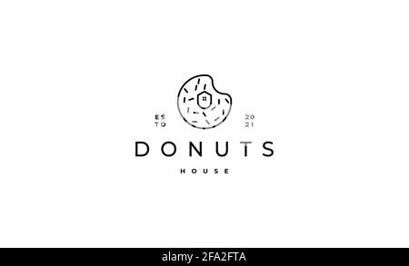 Donut Home Logo-Design Stock Vektor