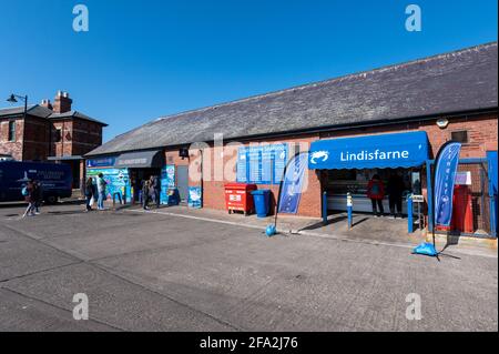 Fischmarkt und Geschäfte, North Shields, Tyne and Wear, Großbritannien Stockfoto