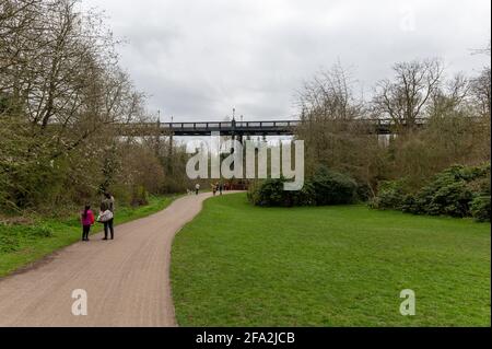 Jesmond Dene Park, Tyne and Wear, Großbritannien Stockfoto