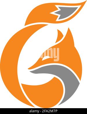 fox Buchstabe G Logo Symbol Vektor Konzept Grafikdesign Stock Vektor
