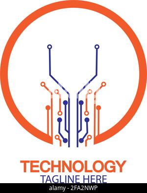 Schaltungstechnik Logo Vektor Template-Vektor Stock Vektor