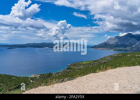 Trpanj, Dalmatien Region, Kroatien: Malerische Adriaküste. Trpanj Stadt ist ein malerischer Ferienort auf der Halbinsel Peljesac Stockfoto