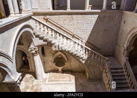 Der Rektorenpalast in Dubrovnik, Kroatien war die Residenz des Rektors der Republik Dubrovnik Stockfoto