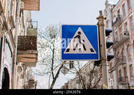 Ein Straßenschild in der Stadt Stockfoto