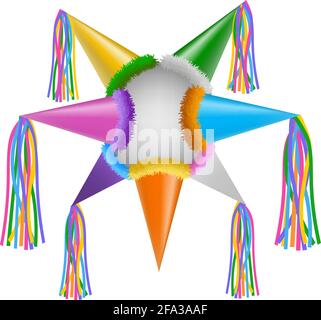 cinco de Mayo Elements. mexikanische sternförmige Pinata Stock Vektor