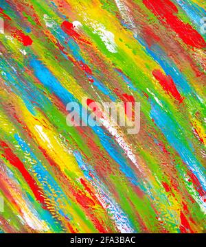 Helle bunte Hintergrund von Pinselstrichen mit verschiedenen Farben Stockfoto