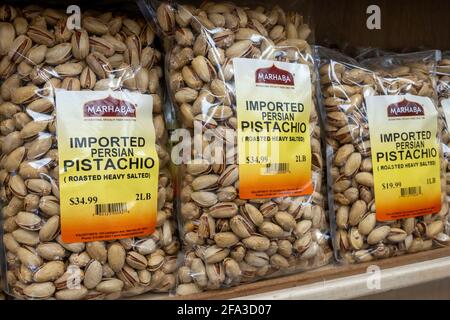 Kalustyans Indian Spice Shop ist ein Spezialitätengeschäft in Murray Hill, New York City, USA Stockfoto