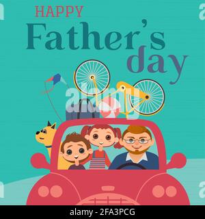 Vektor-Poster zum Happy Fathers Day Stock Vektor