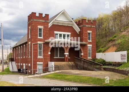 JOHNSON CITY, TN, USA-10 APRIL 2021: The Princeton Freewill Baptist Church. Stockfoto