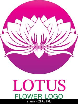 Vektor-Lotusblumen-Design für Spa, Yoga-Kurs, Hotel und Resort Stock Vektor