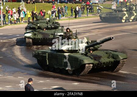 MINSK, WEISSRUSSLAND - 8. Mai 2020: Vorbereitung der Parade am Tag des Sieges. Stockfoto