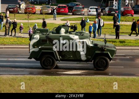 MINSK, WEISSRUSSLAND - 8. Mai 2020: Vorbereitung der Parade am Tag des Sieges. Stockfoto