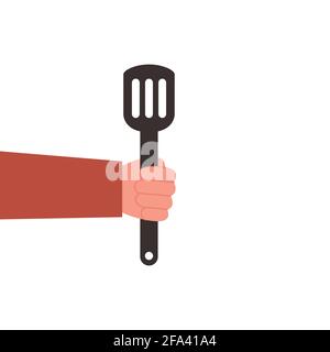 Silhouette Spatel-Design. Perfekt für Icon, Logo, Vorlage, etc. Küchengeräte Vector eps10. Stock Vektor