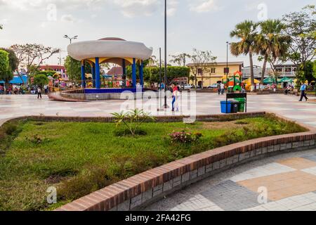 ESTELI, NICARAGUA - 21. APRIL 2016: Blick auf den Central Park in Esteli Stockfoto