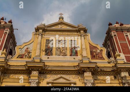 Detail der Kirche El Calvario in Leon, Nicaragua Stockfoto