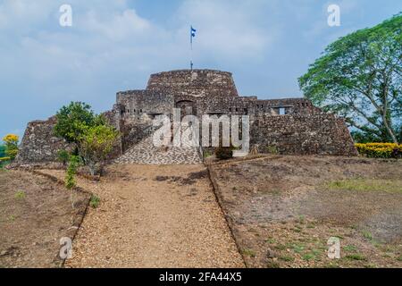 Festung der Unbefleckten Empfängnis im Dorf Ell Castillo am Fluss San Juan, Nicaragua Stockfoto