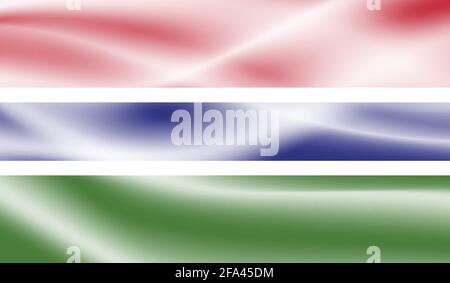 Gambische Grunge-Flagge. Vektorgrafik. Grunge-Effekt kann leicht gereinigt werden. Stock Vektor