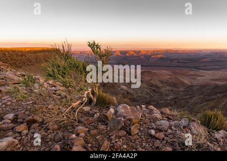 Der Rand von Afrikas größtem Canyon Stockfoto