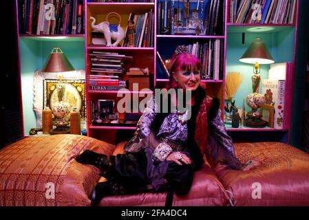 Zandra Rhodes in ihrem Zuhause im Süden Londons.pic David Sandison 23/1/2006 Stockfoto