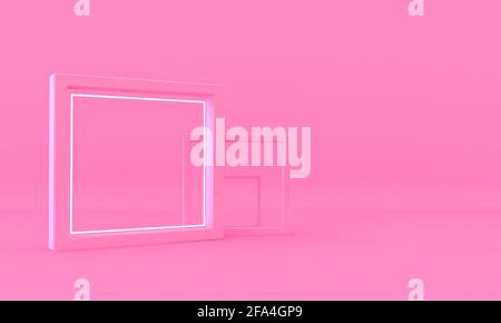 Rahmen- und Objektmodell 3d-Illustration Backgroun. Stockfoto