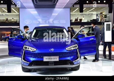 Shanghai, China. April 2021. Der 2021 Shanghai Auto Show Professional Publikumstag in Shanghai, China am 22. April 2021.(Foto von TPG/cnsphotos) Quelle: TopPhoto/Alamy Live News Stockfoto