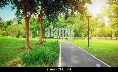 Öffentliche Parks in Bangkok, dem Rastplatz der ​​city Stockfoto