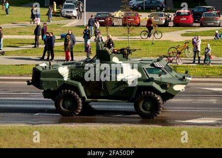 MINSK, WEISSRUSSLAND - 8. Mai 2020: Vorbereitung der Parade am Tag des Sieges. Stockfoto