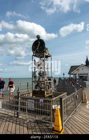 Wasseruhr am Southwold Pier in Suffolk, Großbritannien Stockfoto