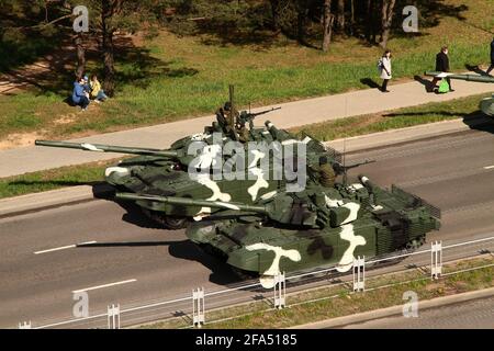 MINSK, WEISSRUSSLAND - 8. Mai 2020: Vorbereitung der Parade am Tag des Sieges. Stockfoto