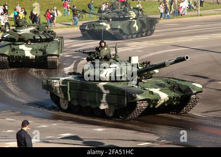 MINSK, WEISSRUSSLAND - 8. Mai 2020: Vorbereitung der Parade am Tag des Sieges. Stockfoto