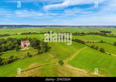 Muhr am See - idyllisches Dorf und Landschaft in fränkisch lake District Stockfoto