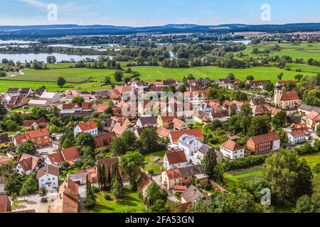 Muhr am See - idyllisches Dorf und Landschaft in fränkisch lake District Stockfoto