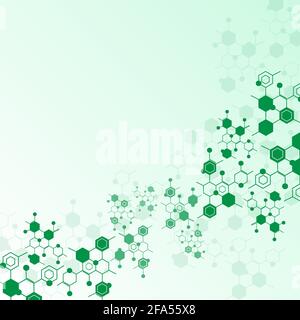 Abstrakte Moleküle medizinischen Hintergrund. Illustration Stock Vektor