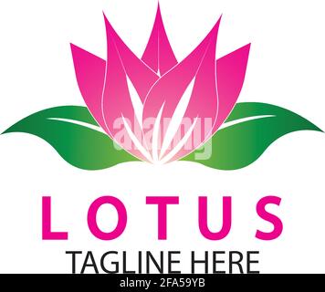 Vektor-Lotusblumen-Design für Spa, Yoga-Kurs, Hotel und Resort Stock Vektor
