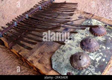 Mbira, traditionelles afrikanisches Musikinstrument von Simbabwe Stockfoto